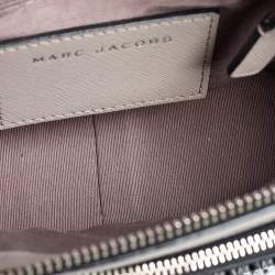 Pre Owned Marc Jacobs Grey Leather Crystal Embellished Madison Crossbody Bag