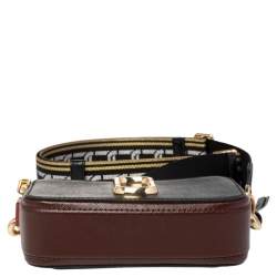 Pre Owned Marc Jacobs Tri Color Patent Leather Snapshot Camera Crossbody Bag