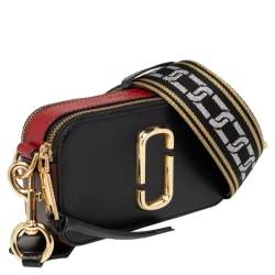 Pre Owned Marc Jacobs Tri Color Patent Leather Snapshot Camera Crossbody Bag