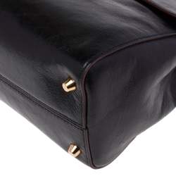 Pre Owned Marc Jacobs Black Patent Leather Chain Strap Backpack