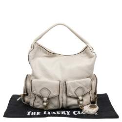 Pre Owned Marc By Marc Jacobs White Leather Blake Hobo
