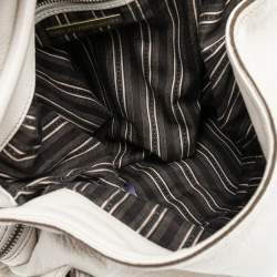 Pre Owned Marc By Marc Jacobs White Leather Blake Hobo