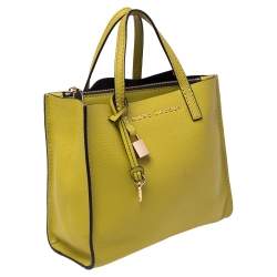 Pre Owned Marc Jacobs Lime Green Leather Mini Grind Tote
