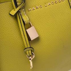 Pre Owned Marc Jacobs Lime Green Leather Mini Grind Tote