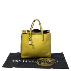 Pre Owned Marc Jacobs Lime Green Leather Mini Grind Tote