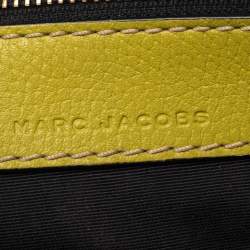 Pre Owned Marc Jacobs Lime Green Leather Mini Grind Tote