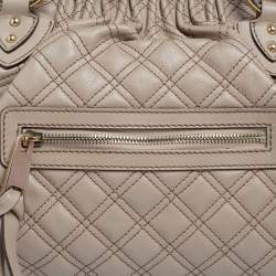 Marc Jacobs Beige Quilted Leather Stam Satchel