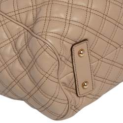 Marc Jacobs Beige Quilted Leather Stam Satchel