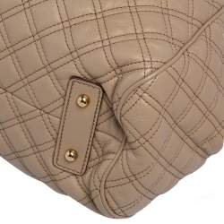 Marc Jacobs Beige Quilted Leather Stam Satchel