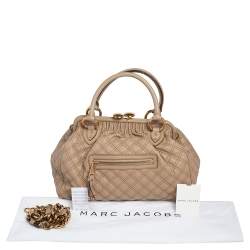 Marc Jacobs Beige Quilted Leather Stam Satchel