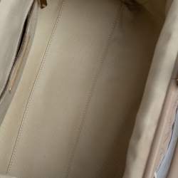 Marc Jacobs Beige Quilted Leather Stam Satchel