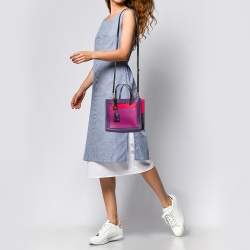 Pre Owned Marc Jacobs Multicolor Leather Mini Colorblocked Grind Tote