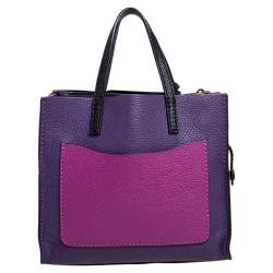 Pre Owned Marc Jacobs Multicolor Leather Mini Colorblocked Grind Tote