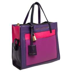 Pre Owned Marc Jacobs Multicolor Leather Mini Colorblocked Grind Tote