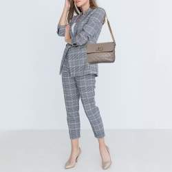 Pre Owned Marc Jacobs Beige Quilted Leather The Large Single Flap Shoulder Bag