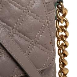 Pre Owned Marc Jacobs Beige Quilted Leather The Large Single Flap Shoulder Bag