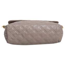 Pre Owned Marc Jacobs Beige Quilted Leather The Large Single Flap Shoulder Bag