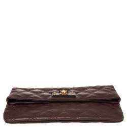 Pre Owned Marc Jacobs Brown Quilted Leather Eugenie Clutch
