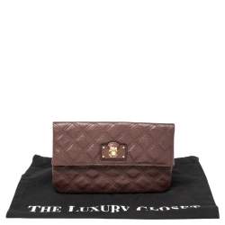 Pre Owned Marc Jacobs Brown Quilted Leather Eugenie Clutch