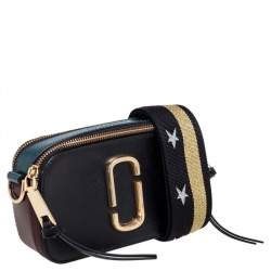 Pre Owned Marc Jacobs Tri Color Leather Snapshot Camera Crossbody Bag