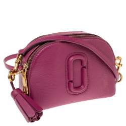 Marc Jacobs Fuchsia Leather Small Shutter Camera Crossbody Bag