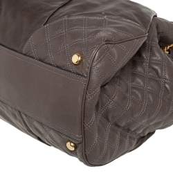 Pre Owned Marc Jacobs Grey Quilted Leather Alyona Satchel