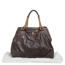 Pre Owned Marc Jacobs Grey Quilted Leather Alyona Satchel