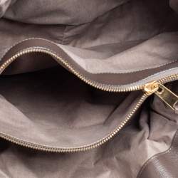 Pre Owned Marc Jacobs Grey Quilted Leather Alyona Satchel