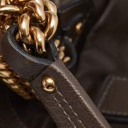 Pre Owned Marc Jacobs Grey Quilted Leather Alyona Satchel