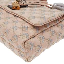 Pre Owned Marc Jacobs Pink Leather Lock Flap Chain Bag