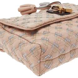 Pre Owned Marc Jacobs Pink Leather Lock Flap Chain Bag