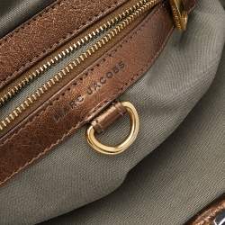 Pre Owned Marc Jacobs Metallic Brown Quilted Leather Stam Satchel
