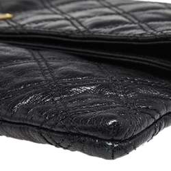 Pre Owned Marc Jacobs Black Quilted Leather Eugenie Clutch