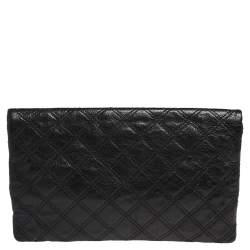 Pre Owned Marc Jacobs Black Quilted Leather Eugenie Clutch