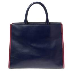 Pre Owned Marc Jacobs Blue/Pink Leather Madison Tote