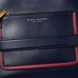 Pre Owned Marc Jacobs Blue/Pink Leather Madison Tote