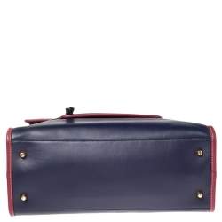 Pre Owned Marc Jacobs Blue/Pink Leather Madison Tote