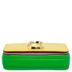 Marc Jacobs Tri Color Leather Snapshot Chain Belt Bag