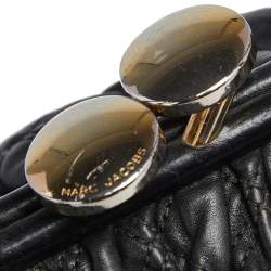 Pre Owned Marc Jacobs Black Quilted Leather Stam Satchel