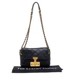 Pre Owned Marc Jacobs Black Quilted Leather Baroque Shoulder Bag
