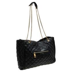 Pre Owned Marc Jacobs Black Quilted Leather Tote