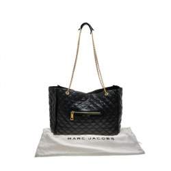 Pre Owned Marc Jacobs Black Quilted Leather Tote
