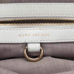 Pre Owned Marc Jacobs Ivory Quilted Leather Stam Satchel