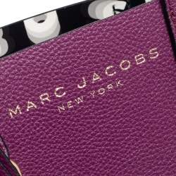 Pre Owned Marc Jacobs Purple Leather Mini Grind Tote