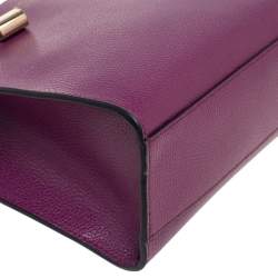 Pre Owned Marc Jacobs Purple Leather Mini Grind Tote