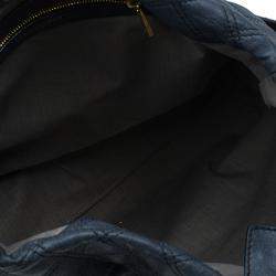 Pre Owned Marc Jacobs Dark Grey Quilted Leather Casey Double Stitch Tote