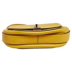 Pre Owned Marc Jacobs Yellow Leather West End The Jane Saddle Shoulder Bag 