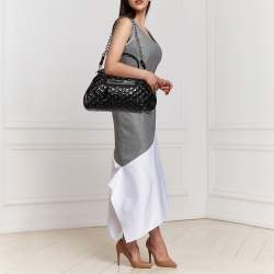 Pre Owned Marc Jacobs Black Quilted Patent Leather Stam Shoulder Bag