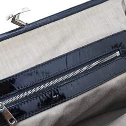 Pre Owned Marc Jacobs Black Quilted Patent Leather Stam Shoulder Bag