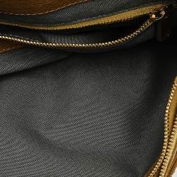 Pre Owned Marc Jacobs Brown Quilted Leather Flap Padlock Shoulder Bag